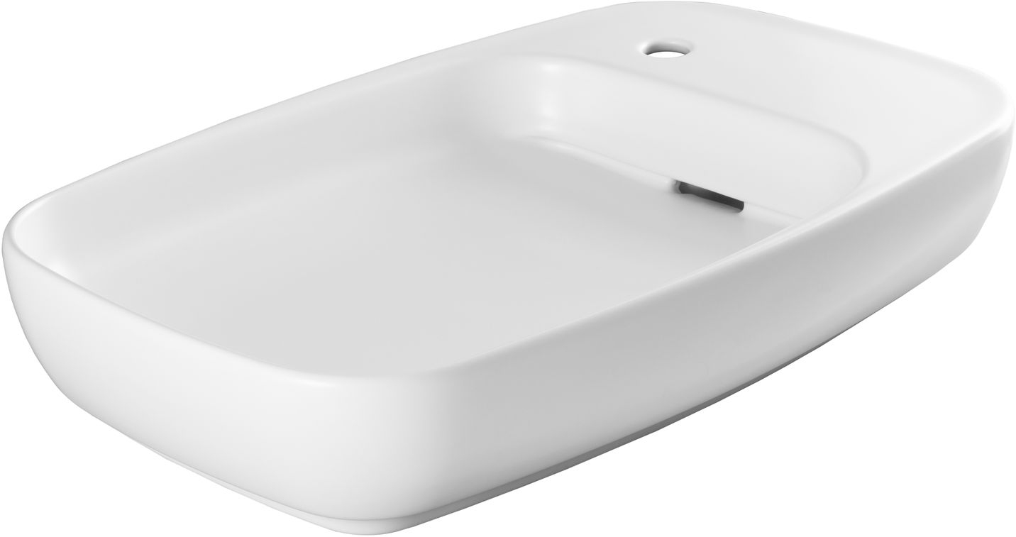 Раковина-чаша Allen Brau Liberty 70x42.6x13.5 см с 1 отверстием белая 4.32012.21