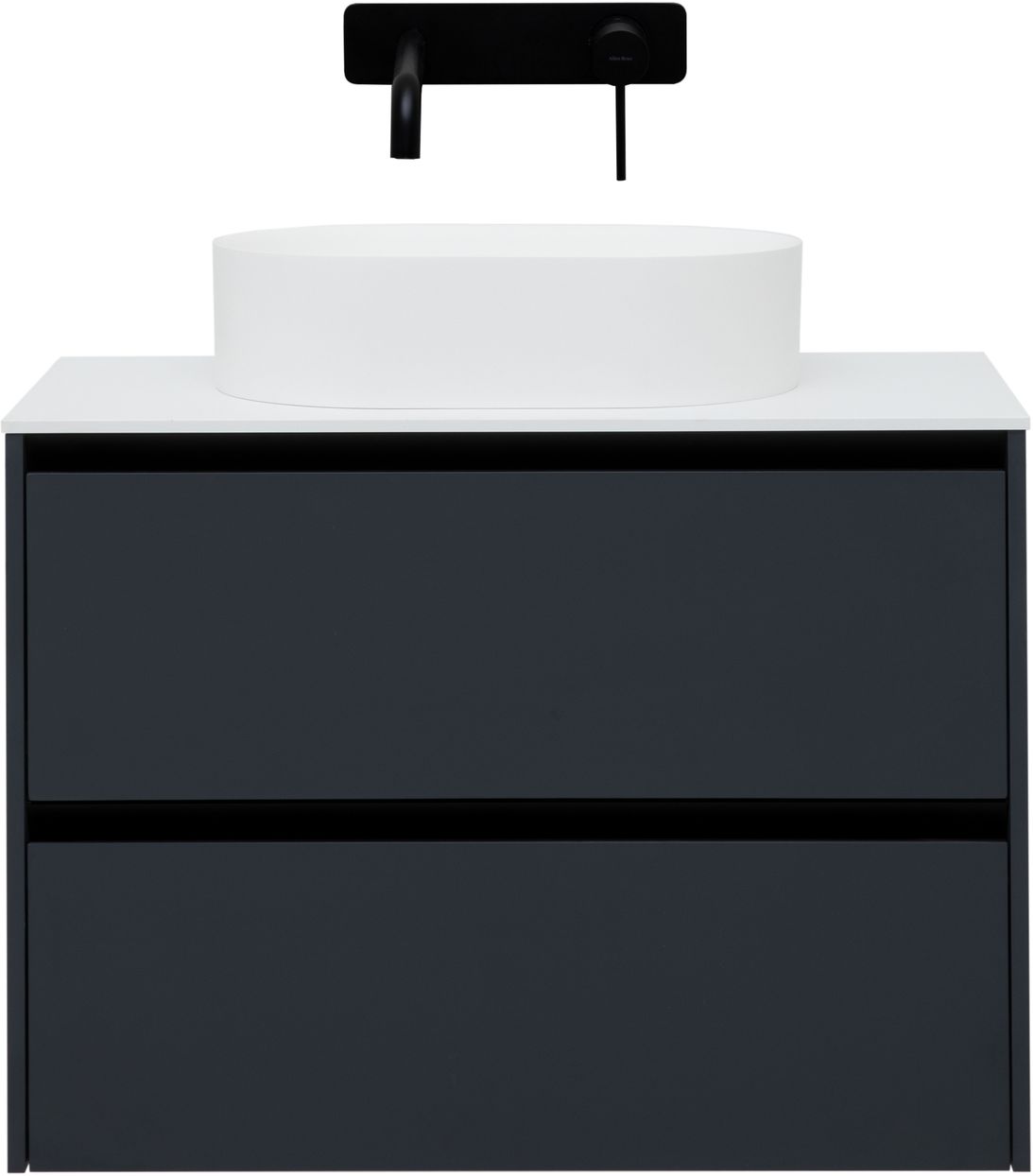 Тумба под раковину подвесная Allen Brau Activity с подсветкой 90x45.7x65 см антрацит/черный 1.34005.AM