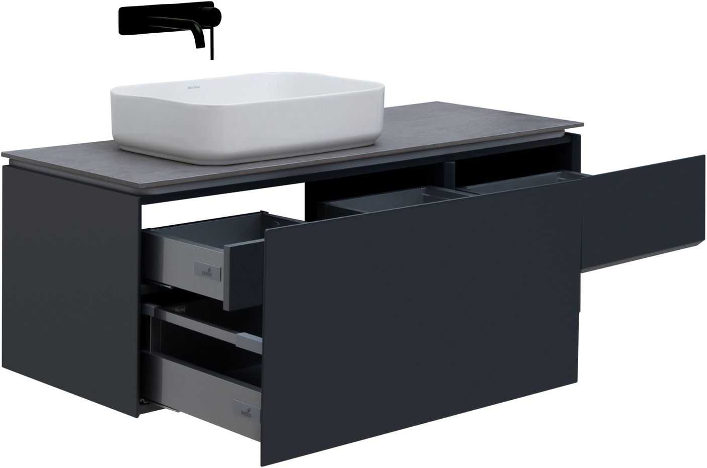 Тумба под раковину Allen Brau Infinity 119,2x45,6x40,8 см антрацит 1.21006.AM
