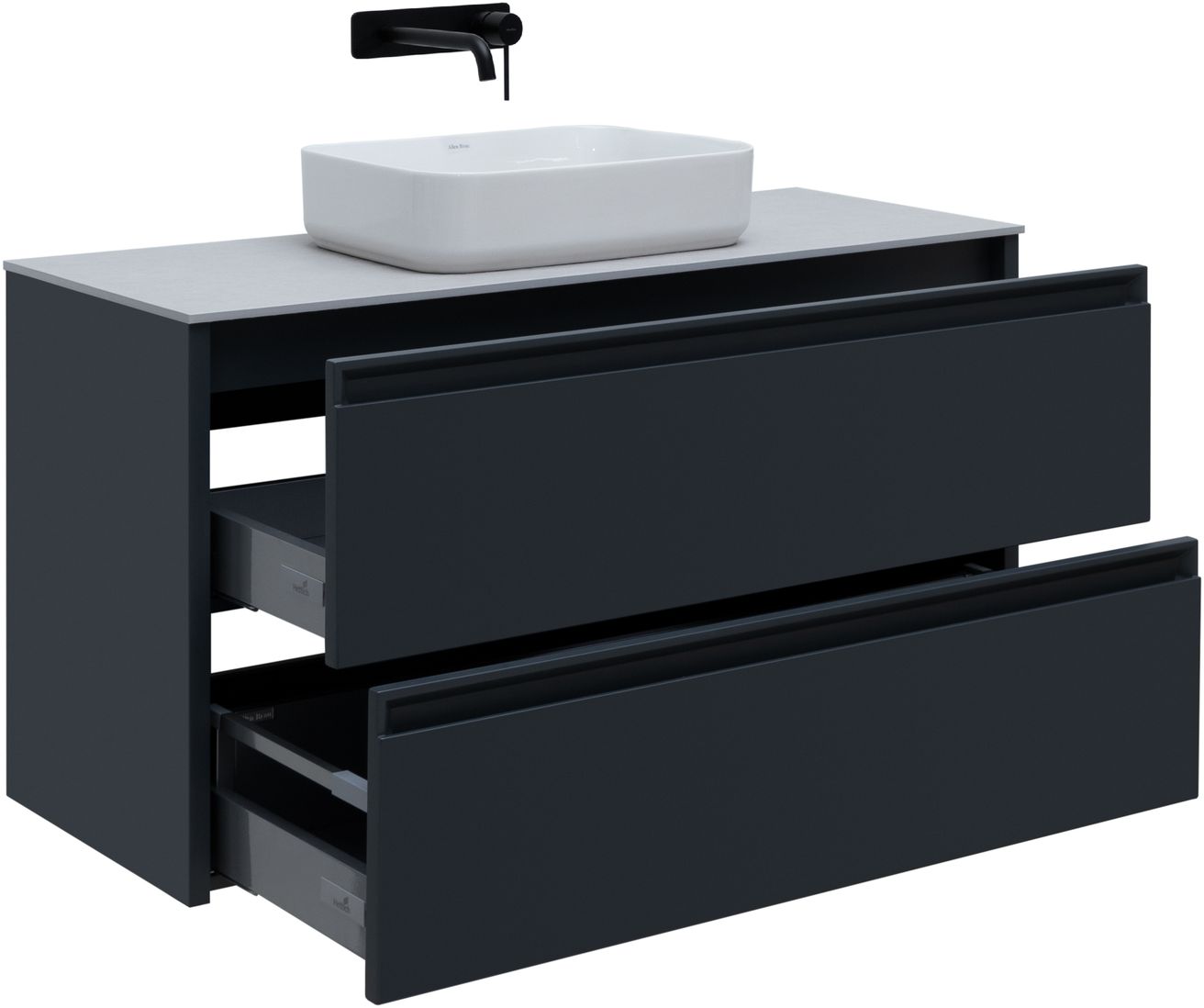 Тумба под раковину Allen Brau Fantasy 118.4x46x62 см антрацит 1.11005.AM