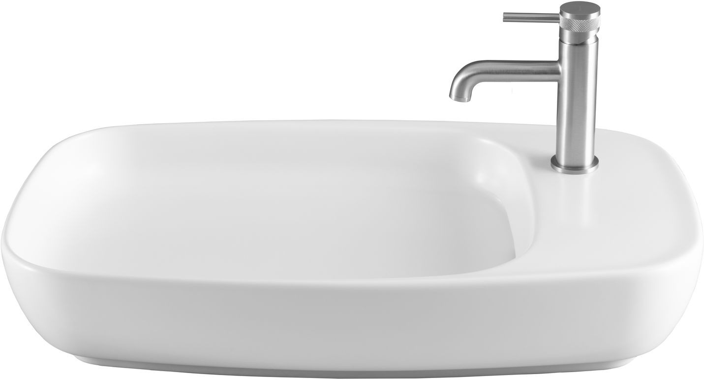 Раковина-чаша Allen Brau Liberty 70x42.6x13.5 см с 1 отверстием белая 4.32012.21