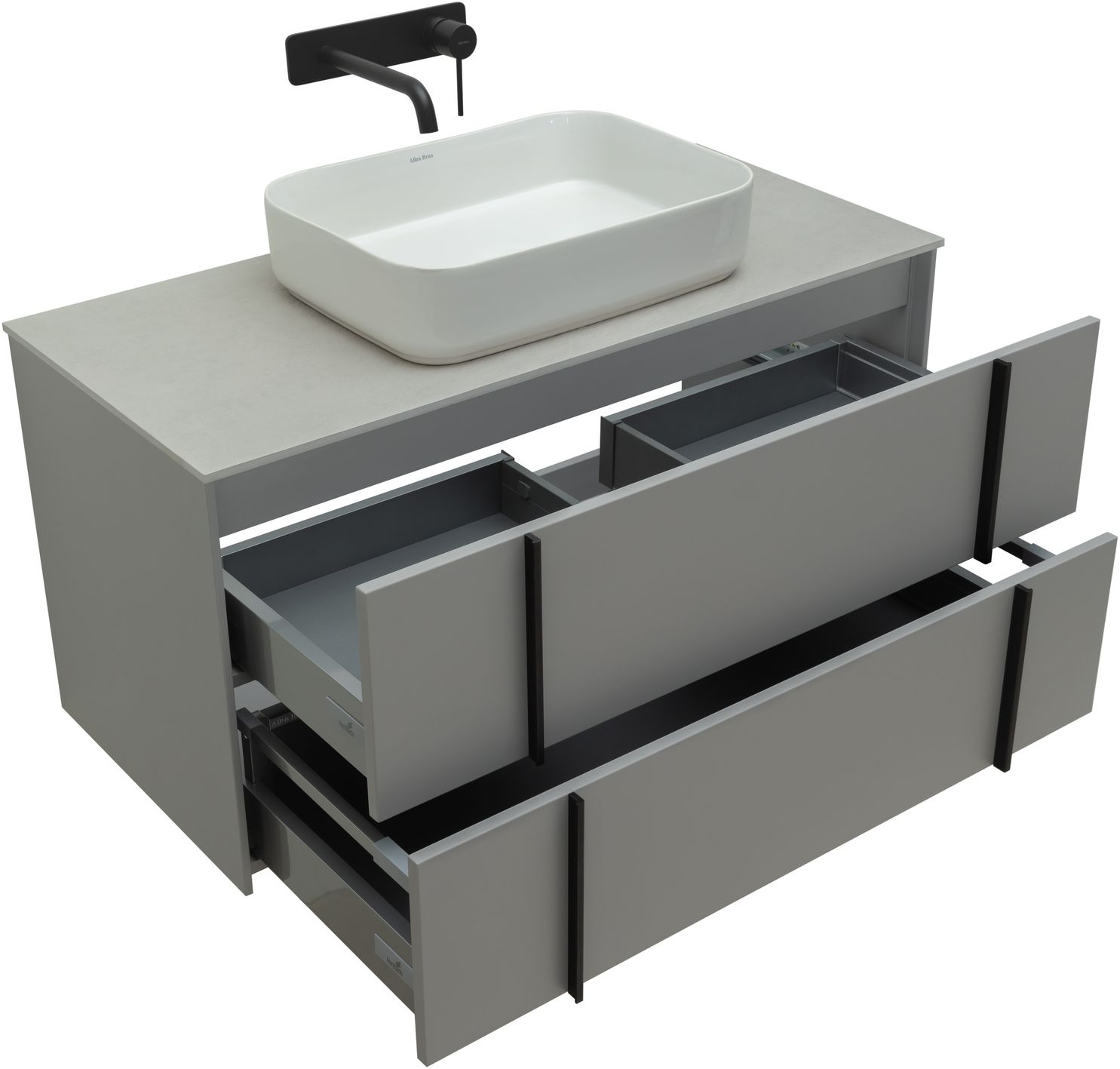 Тумба под раковину Allen Brau Reality 100x46.2x50 см платина 1.32007.PGM