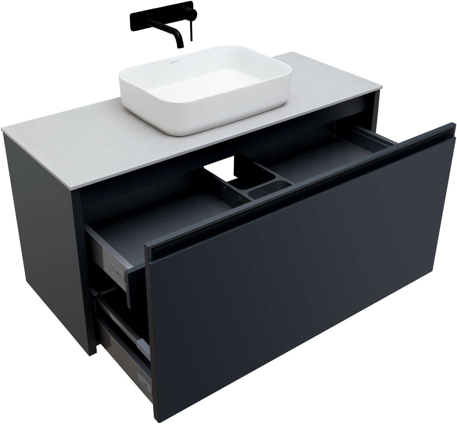Тумба под раковину Allen Brau Fantasy 118.4x46x56.8 см антрацит 1.11006.AM