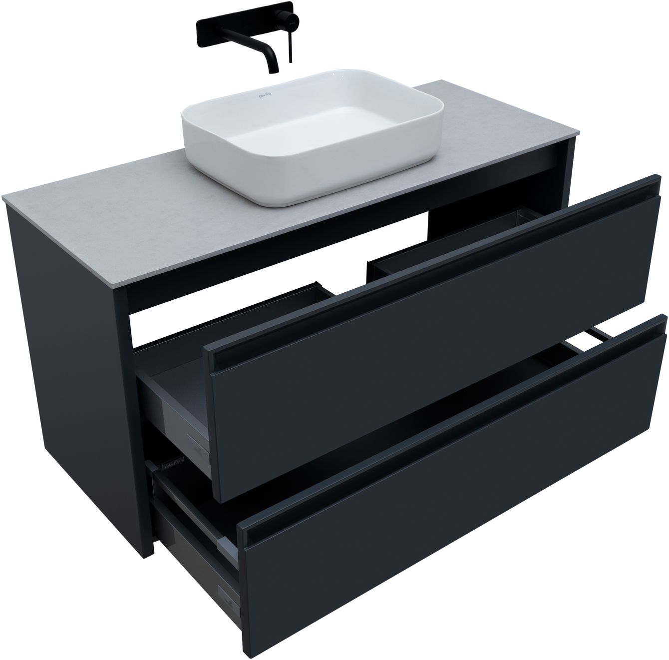 Тумба под раковину Allen Brau Fantasy 118.4x46x62 см антрацит 1.11005.AM