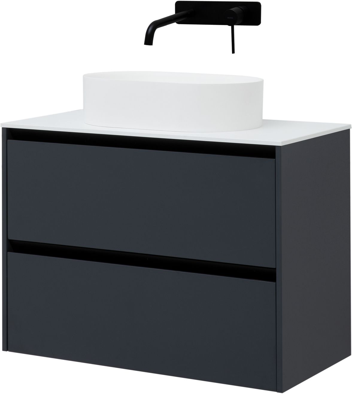 Тумба под раковину подвесная Allen Brau Activity с подсветкой 90x45.7x65 см антрацит/черный 1.34005.AM