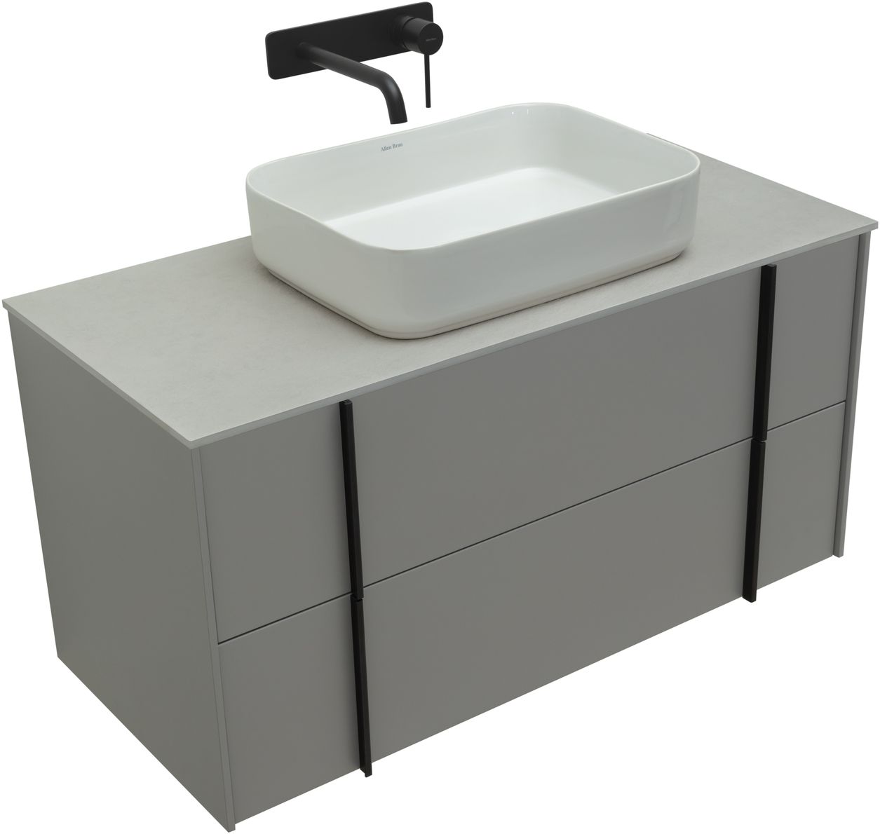 Тумба под раковину Allen Brau Reality 100x46.2x50 см платина 1.32007.PGM