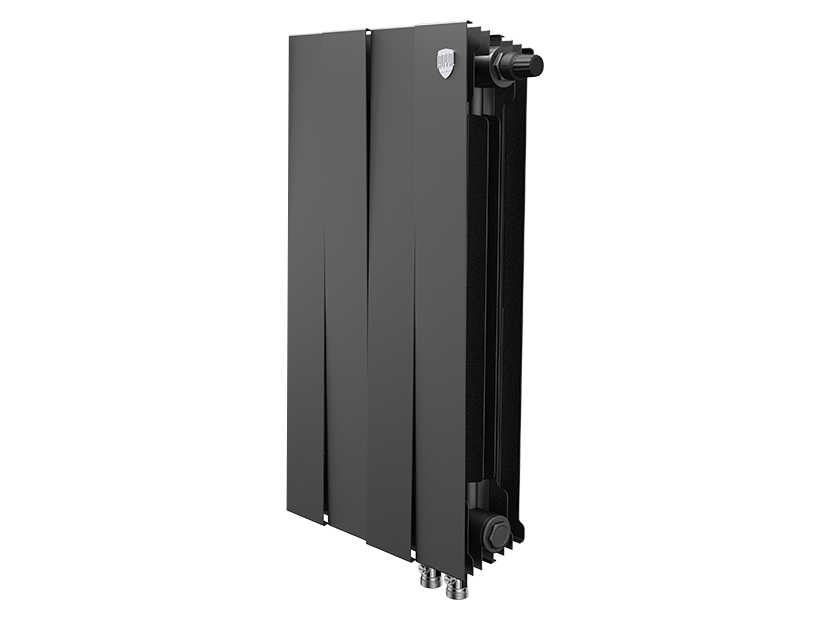 Радиатор биметаллический Royal Thermo PianoForte 500 Noir Sable 4 секции нижнее правое подключение НС-1338429