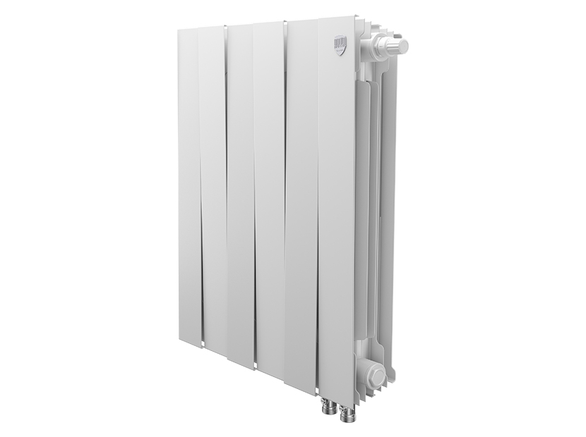 Радиатор биметаллический Royal Thermo PianoForte 500 Bianco Traffico 6 секций нижнее правое подключение НС-1338424