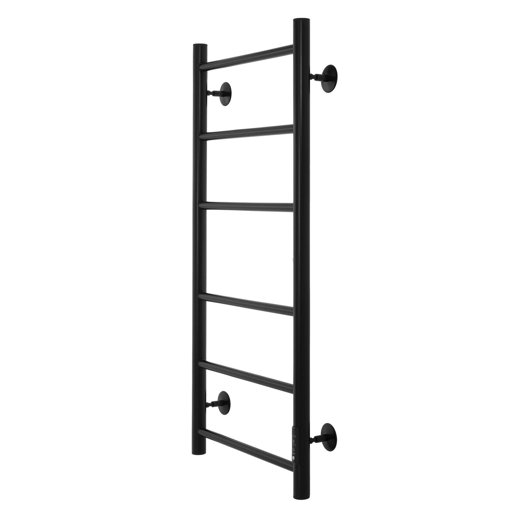 Полотенцесушитель электрический Energy Round 900x400 мм с таймером черный матовый EETR0ROUND9040R905M