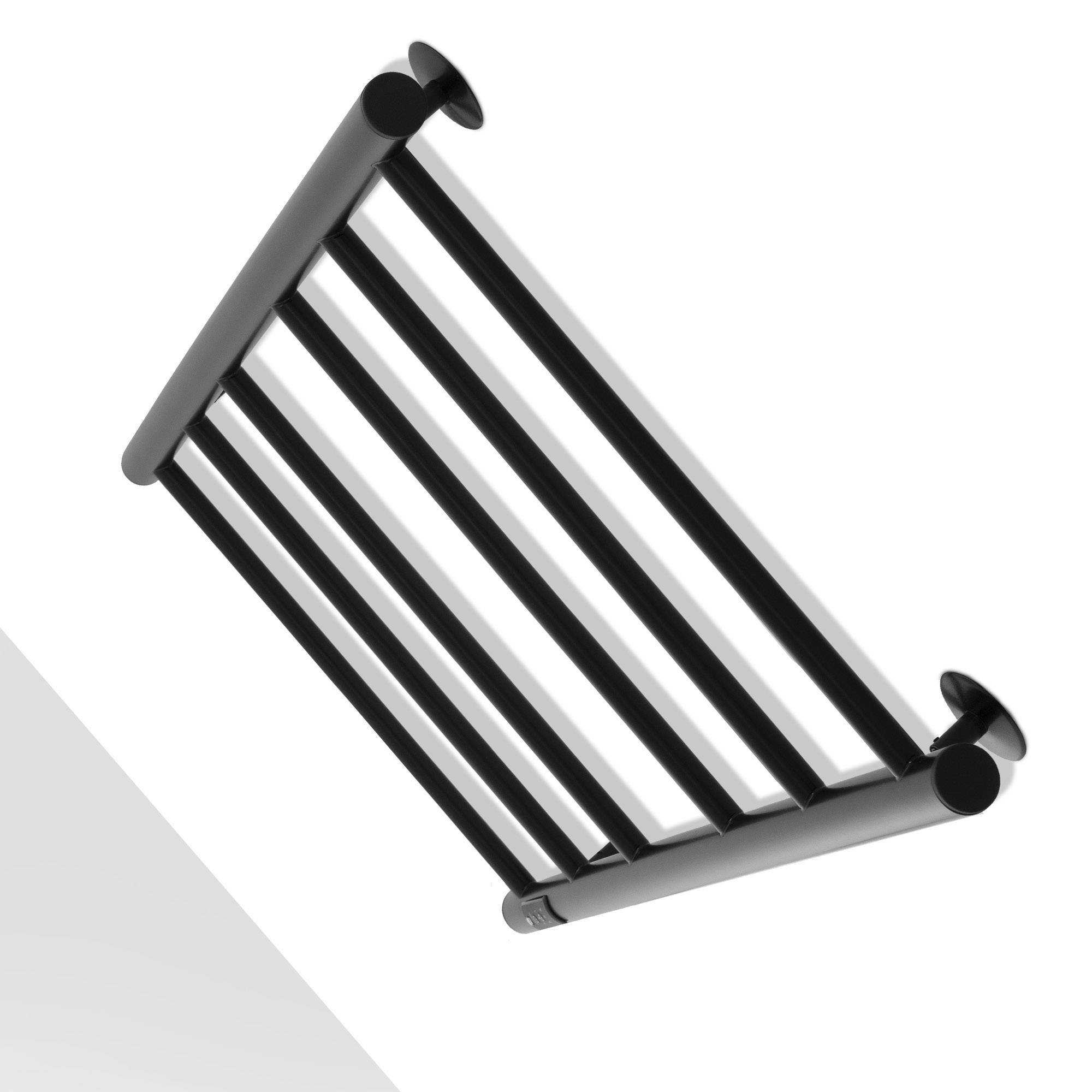 Полотенцесушитель электрический Energy Round 900x400 мм с таймером черный матовый EETR0ROUND9040R905M