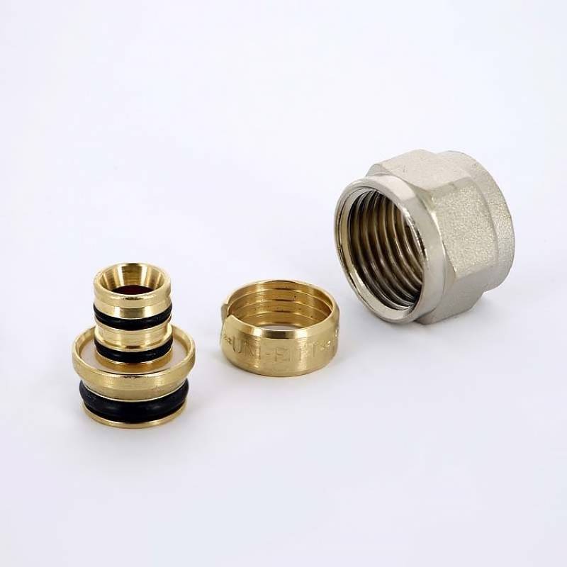 Соединитель обжимной Uni-Fitt 16x2.2 мм - 1/2 конус для полиэтиленовых труб 682N1612