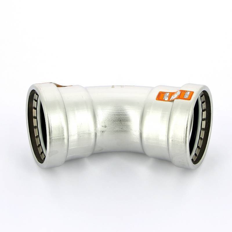 Угольник пресс 45° Viega Sanpress Inox XL 64 мм нержавеющая сталь 578008