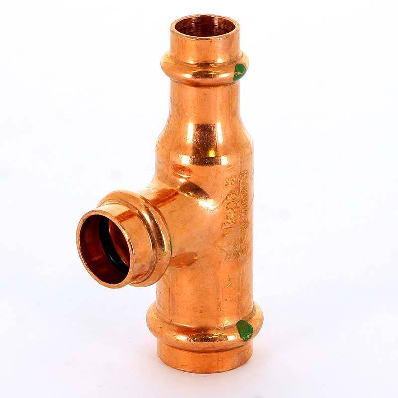 Тройник пресс медный Viega Profipress 22x18x15 мм 315061