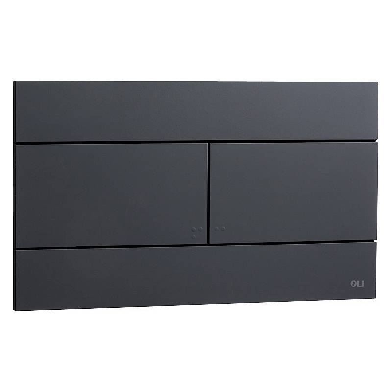 Кнопка смыва OLI Slim пластик черный soft-touch 659055