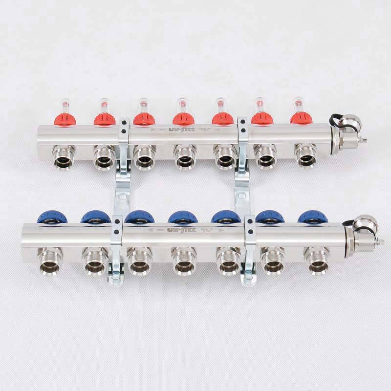 Коллекторная группа Uni-Fitt серия E 1x3/4 EK 7 выходов с расходомерами 440E4307