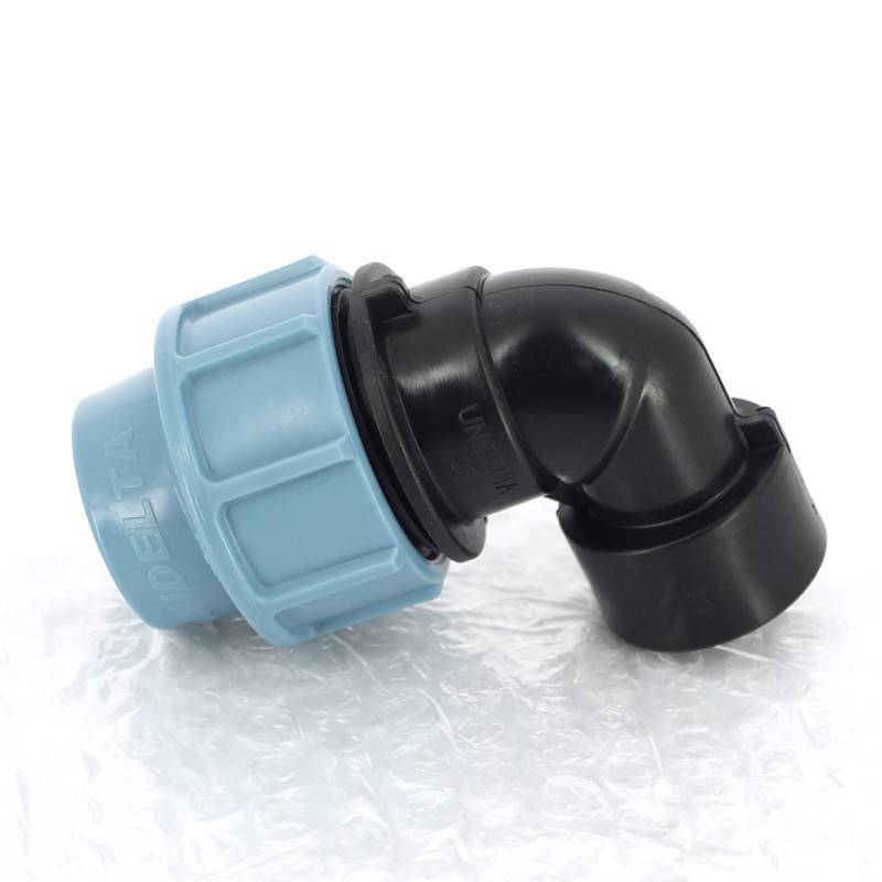 Угольник обжимной Unidelta Deltone 25х3/4 внутренняя резьба для ПНД труб 1009025003