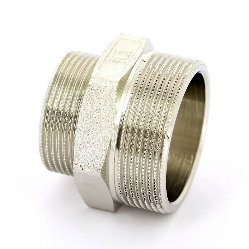 Ниппель резьбовой переходной Tiemme 2 x 1 1/2 НН никелированный 1500228