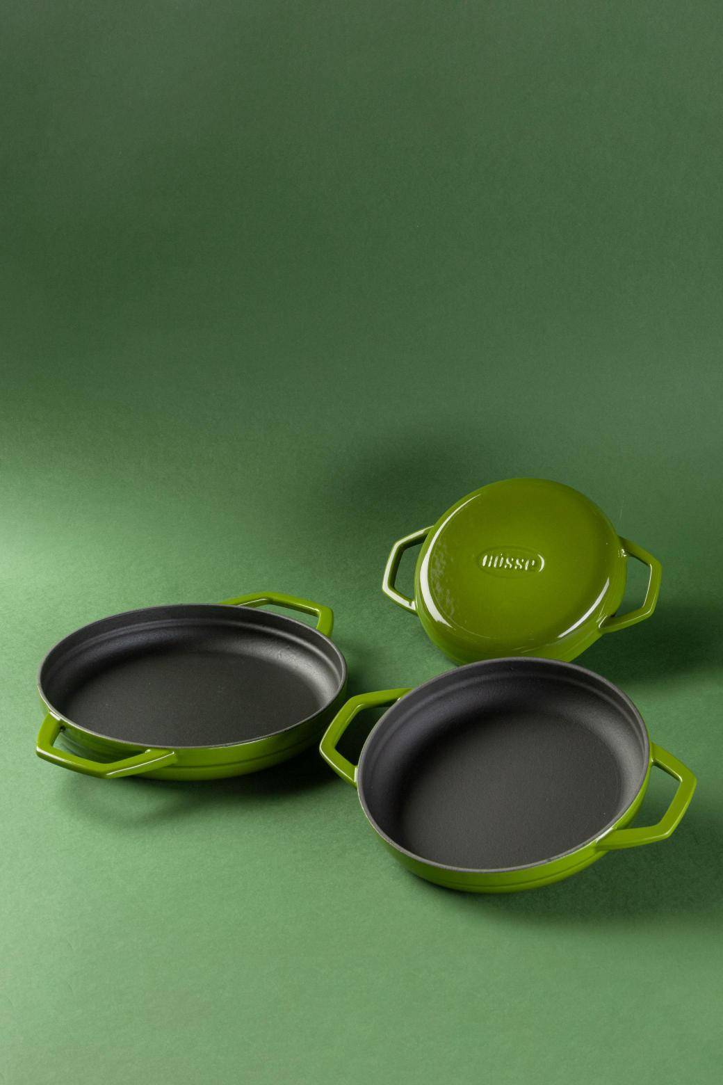 Сковорода с двумя ручками Hascevher KTV 19 см Green A622819