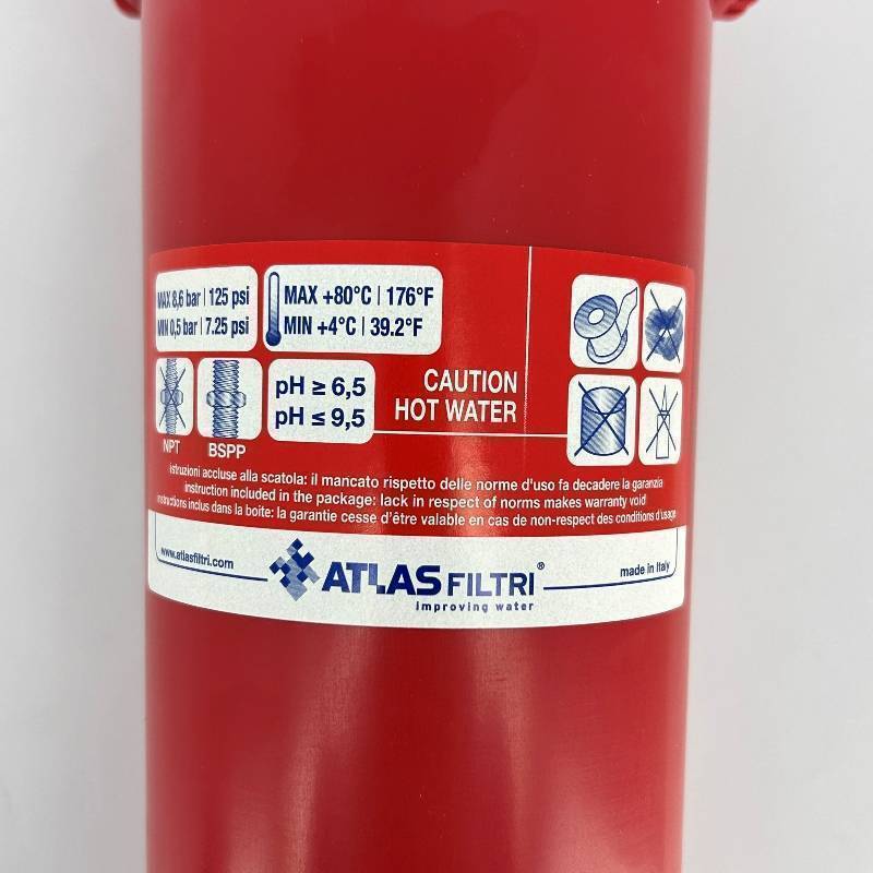 Корпус фильтра Atlas Filtri 10 Senior Plus HOT 1/2 3P SX AB RA111P218