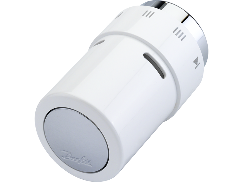 Термоголовка жидкостная Danfoss RAX клипс RTR хром-белая 013G6171