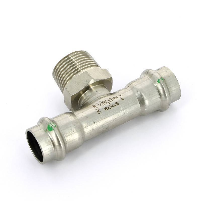 Тройник пресс-НР нержавеющая сталь Viega Sanpress Inox 18х3/4х18 мм 445973