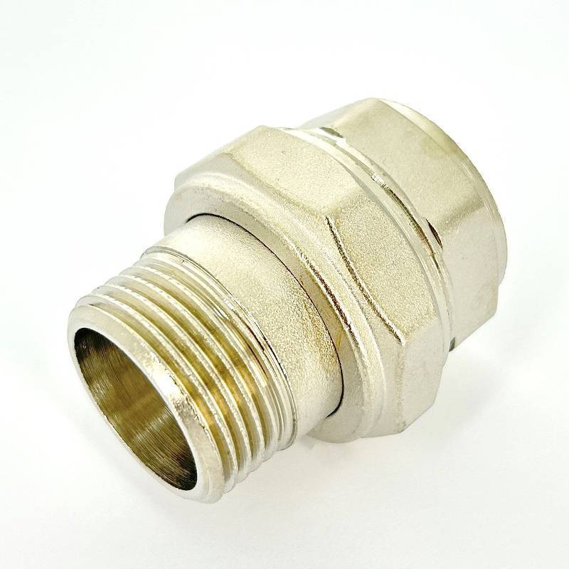 Разъемное соединение LD Pride прямое НР-ВР 1 никелированное с прокладкой O-RING LD.67.520.25