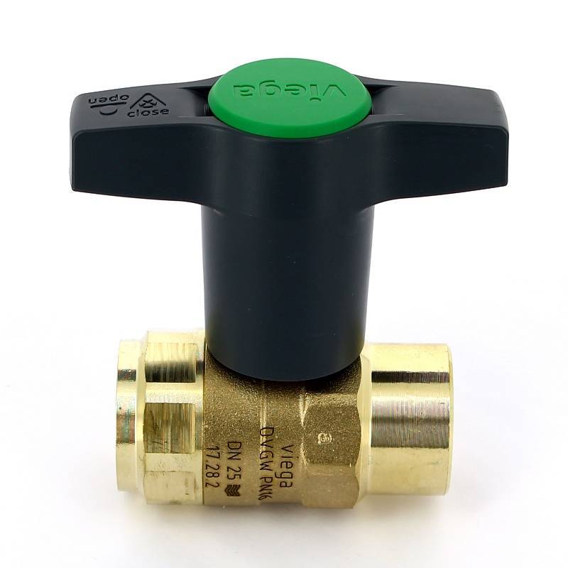 Кран шаровой Viega Easytop ВВ 1 бронза SC-Contur Т-ручка 746841