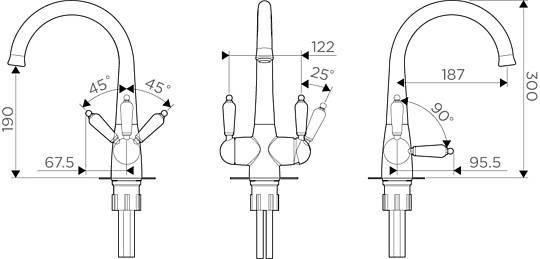 Смеситель для кухни Omoikiri Okinawa хром 4994057