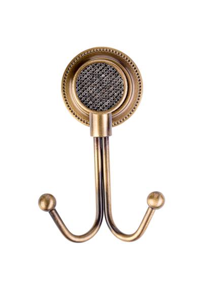 Крючок для ванной двойной Boheme Royal Cristal бронза 10926-BR-B