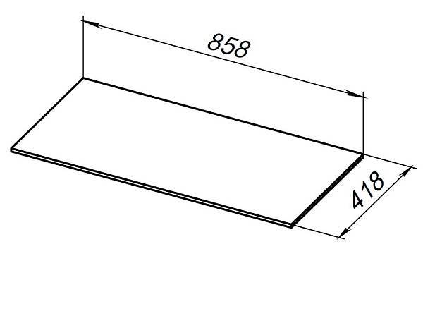 Столешница Allen Brau Liberty 85.8x41.8x1 см серая 1.330012.GR-S