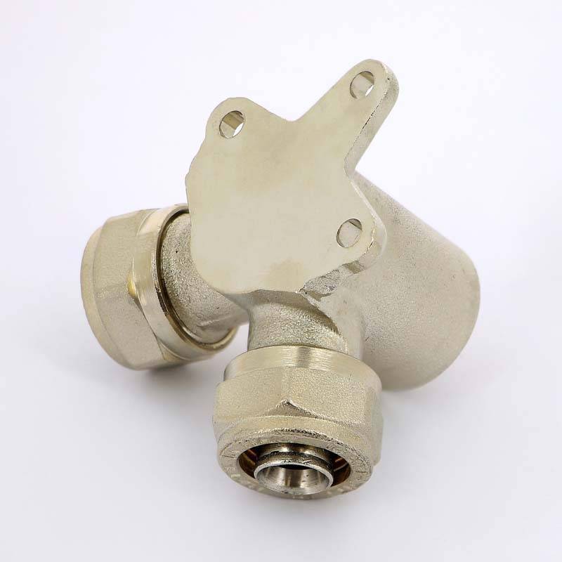 Водорозетка обжимная трехплоскостная Uni-Fitt 16x1/2x16 никелированная 671N6260