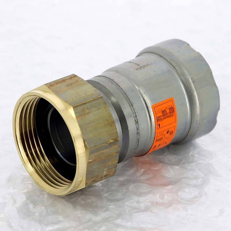 Муфта переходная пресс-В Viega Megapress с накидной гайкой 1х1 1/4 оцинкованная сталь 718848