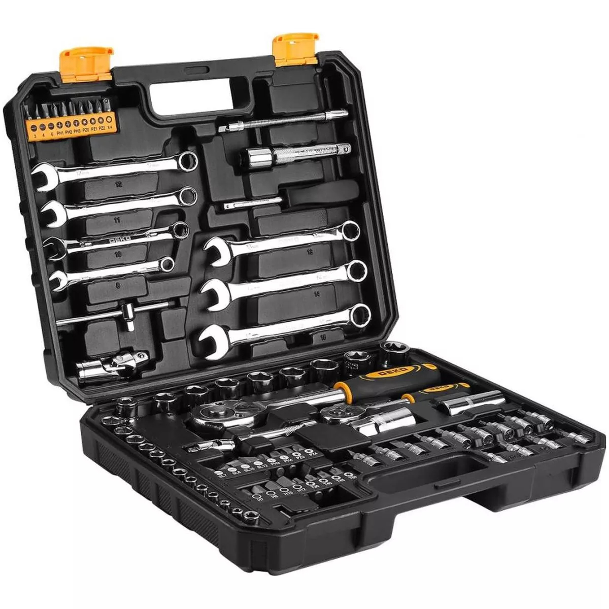 Набор инструментов для автомобиля Deko DKAT82 82 предмета 065-0211