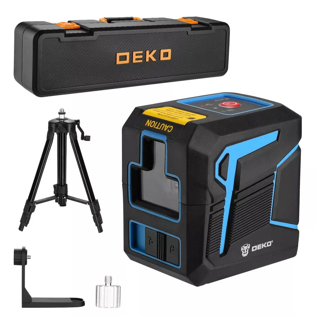 Лазерный уровень DEKO DKLL12 SET 2 12 линий зеленый луч штатив 1 м 065-0210