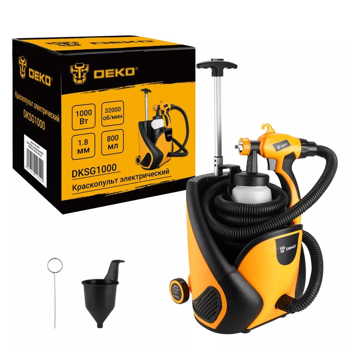 Краскопульт электрический DEKO DKSG1000 1000 Вт 800 мл 063-4035