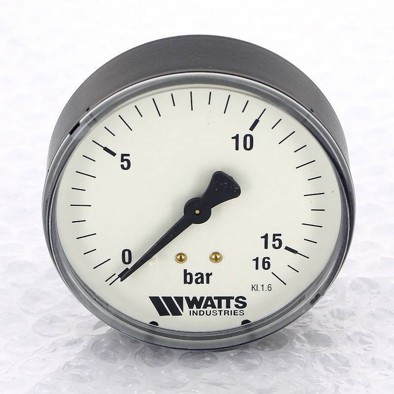 Манометр аксиальный Watts F+R100 16 бар 80 мм 1/4 10008029