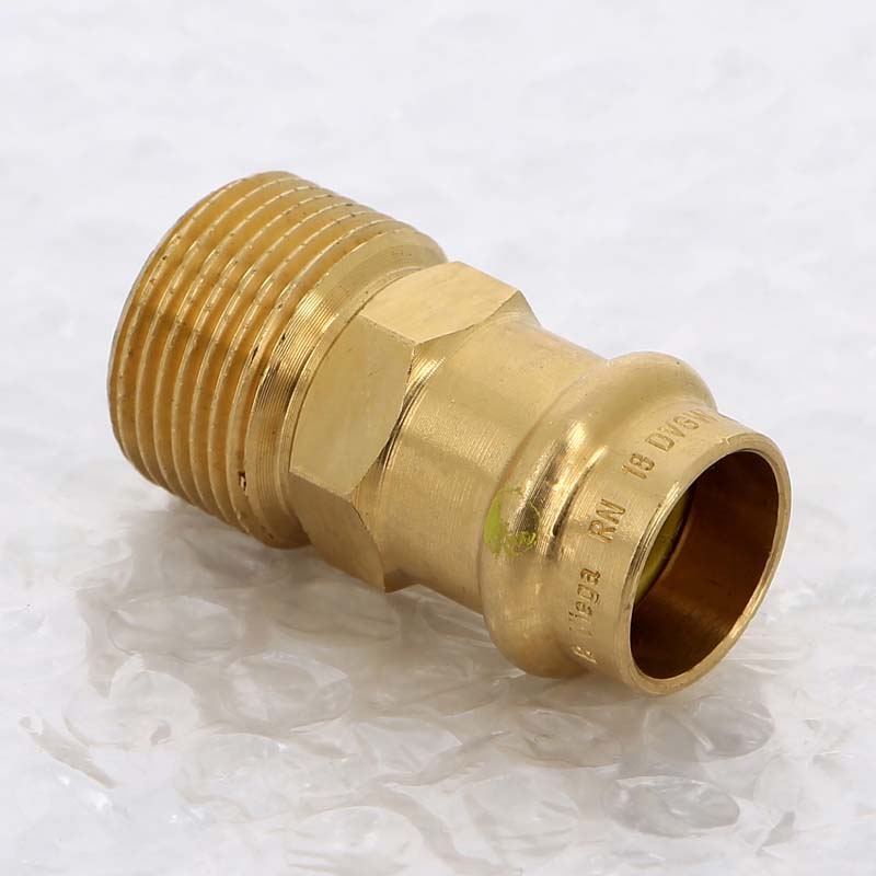 Муфта пресс с наружной резьбой Viega Profipress G 18 мм х 3/4 бронза 346157