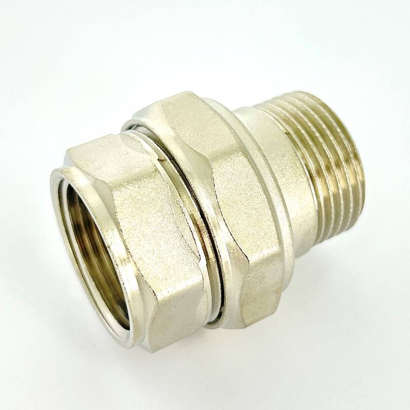 Разъемное соединение LD Pride прямое НР-ВР 1 никелированное с прокладкой O-RING LD.67.520.25