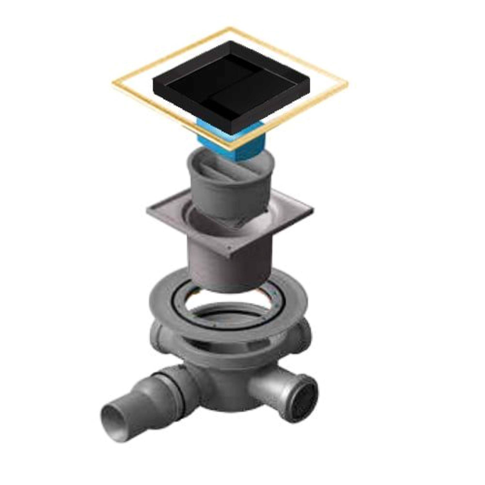 Трап точечный PESTAN Confluo Standard 10х10 Dry 3 Ceramic Gold 13000114