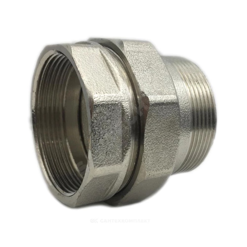 Соединитель Американка SantechSystems латунный Ду 15 ВР-НР никелированный 1726100