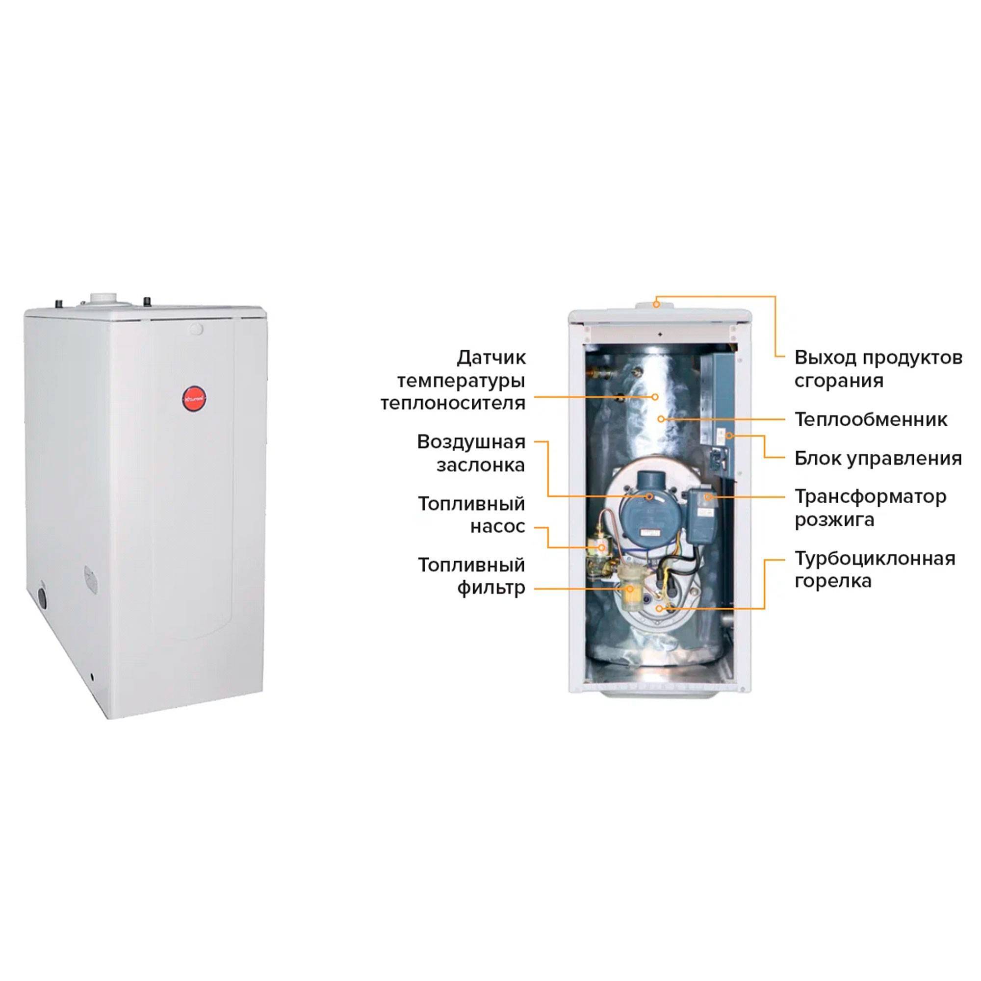 Котел дизельный напольный Kiturami TURBO-17 двухконтурный TURBO-17