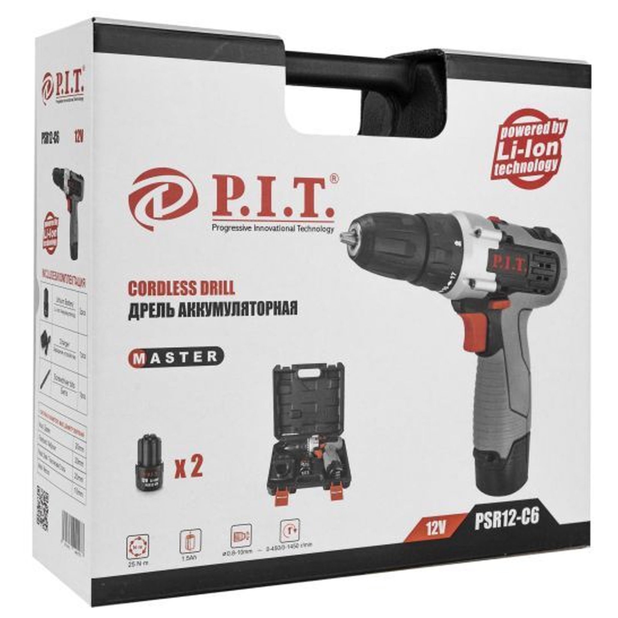 Аккумуляторная дрель-шуруповерт P.I.T. PSR 12-C6