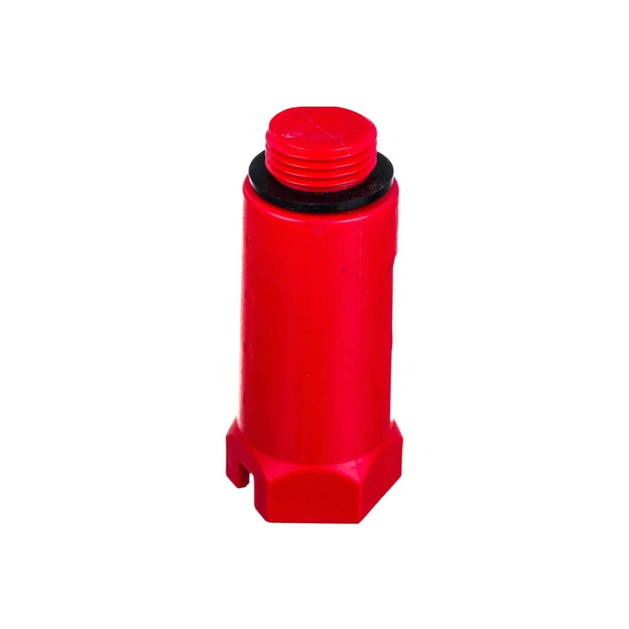 Заглушка монтажная Uni-Fitt НР 1/2 дюйма с прокладкой красная 280R3000