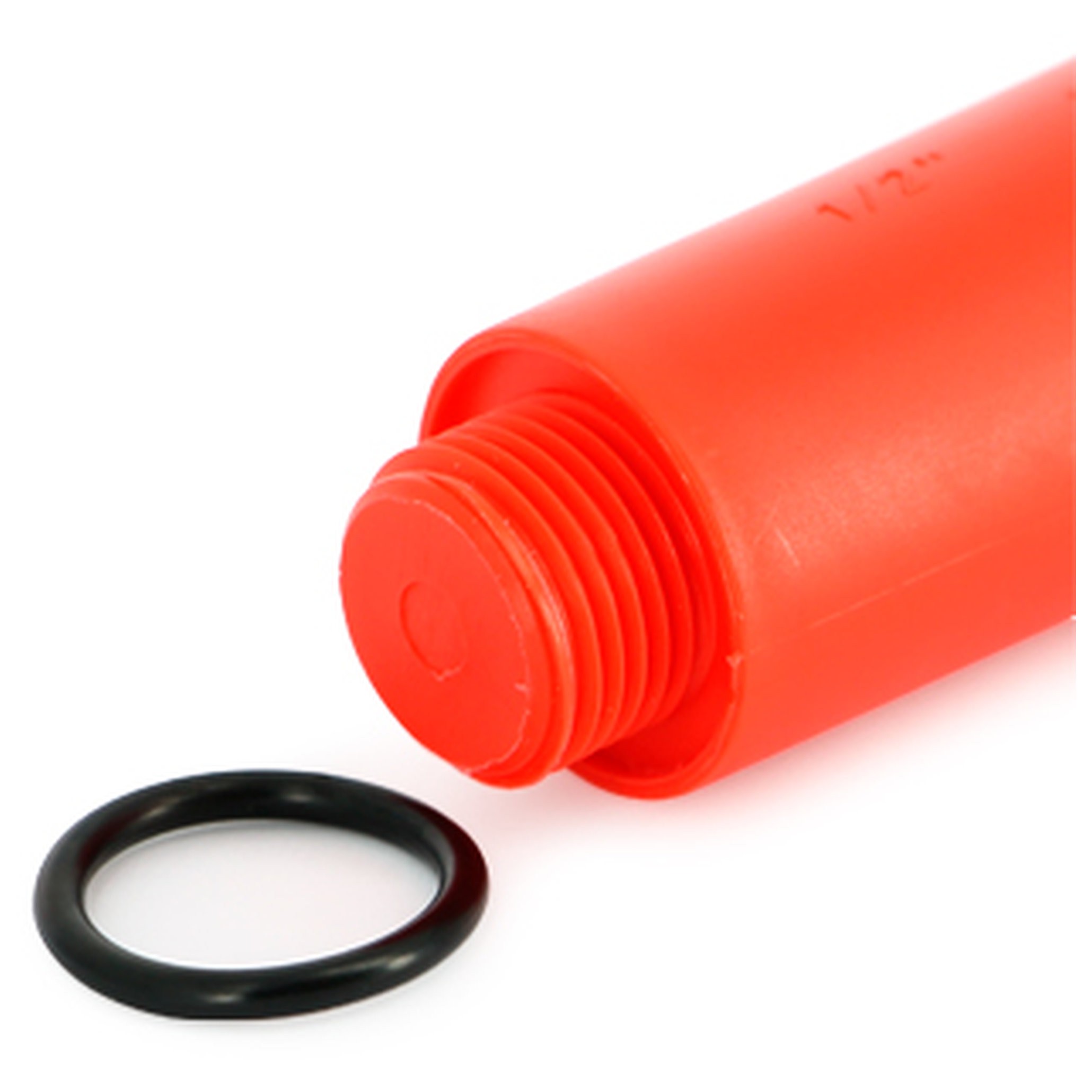 Заглушка монтажная Uni-Fitt НР 1/2 дюйма с прокладкой красная 280R3000