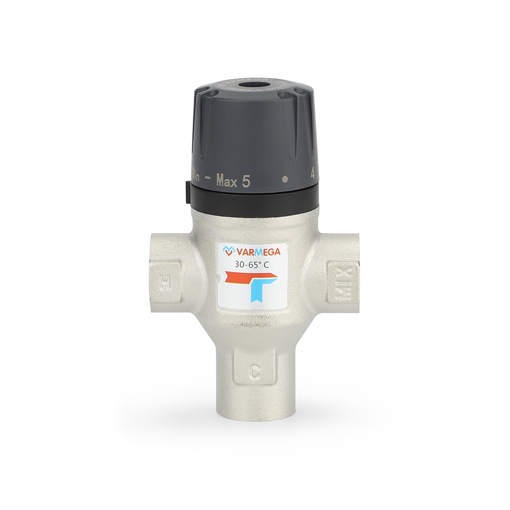 Клапан термосмесительный Varmega 1/2 ВР 30-65 °C Kvs 1.6 боковое смешение VM17001