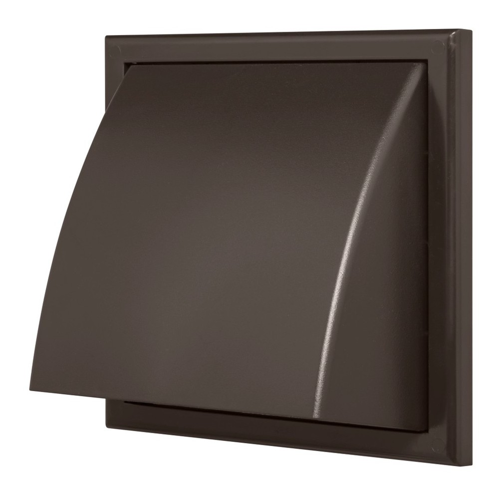 Выход стенной Дубль МВ 122 ВК с обратным клапаном 175х175 мм фланец 125 мм коричневый МВ 122 ВК