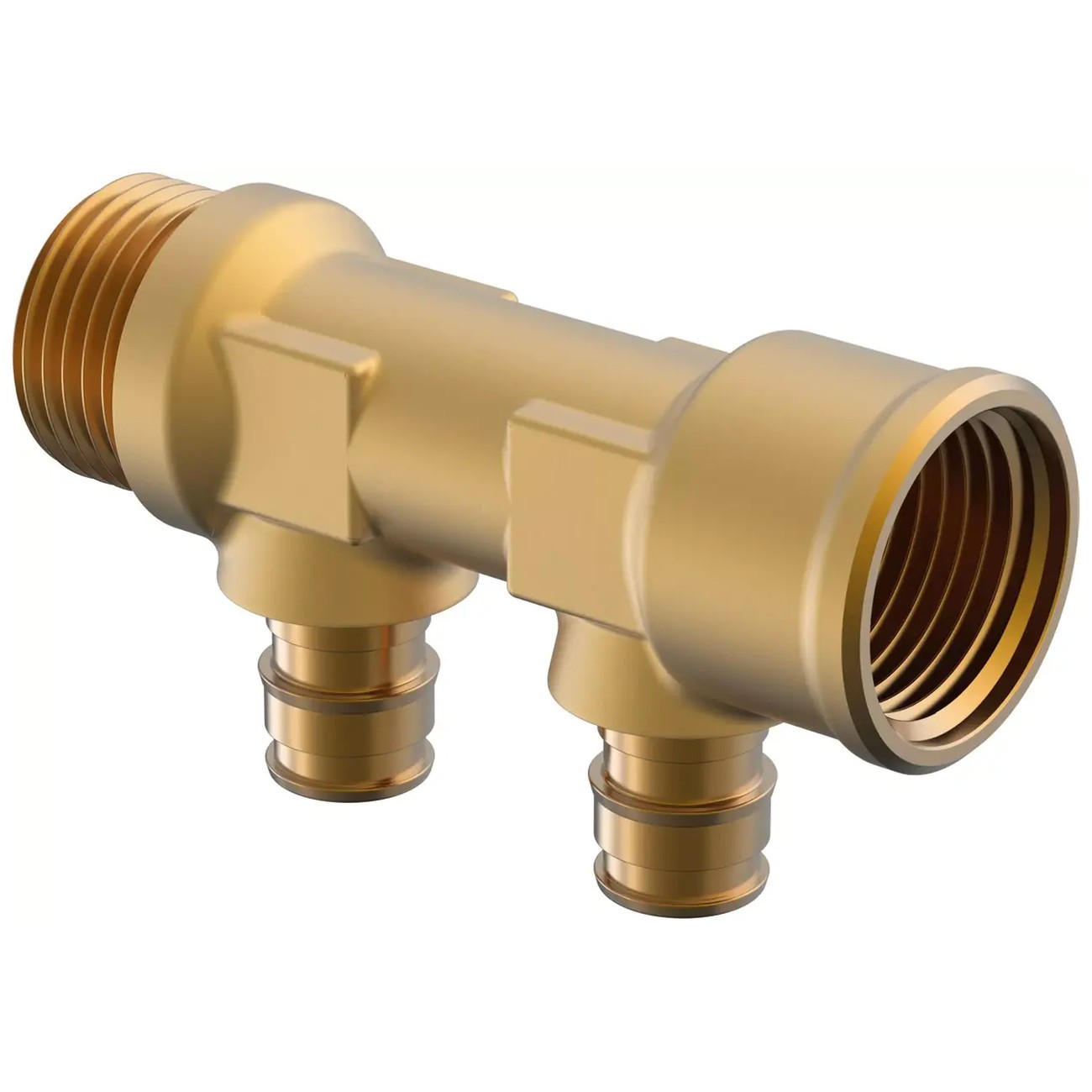 Коллектор Uponor 3/4 НР/ВР 2 отвода 16 мм межосевое 35 мм 1023027