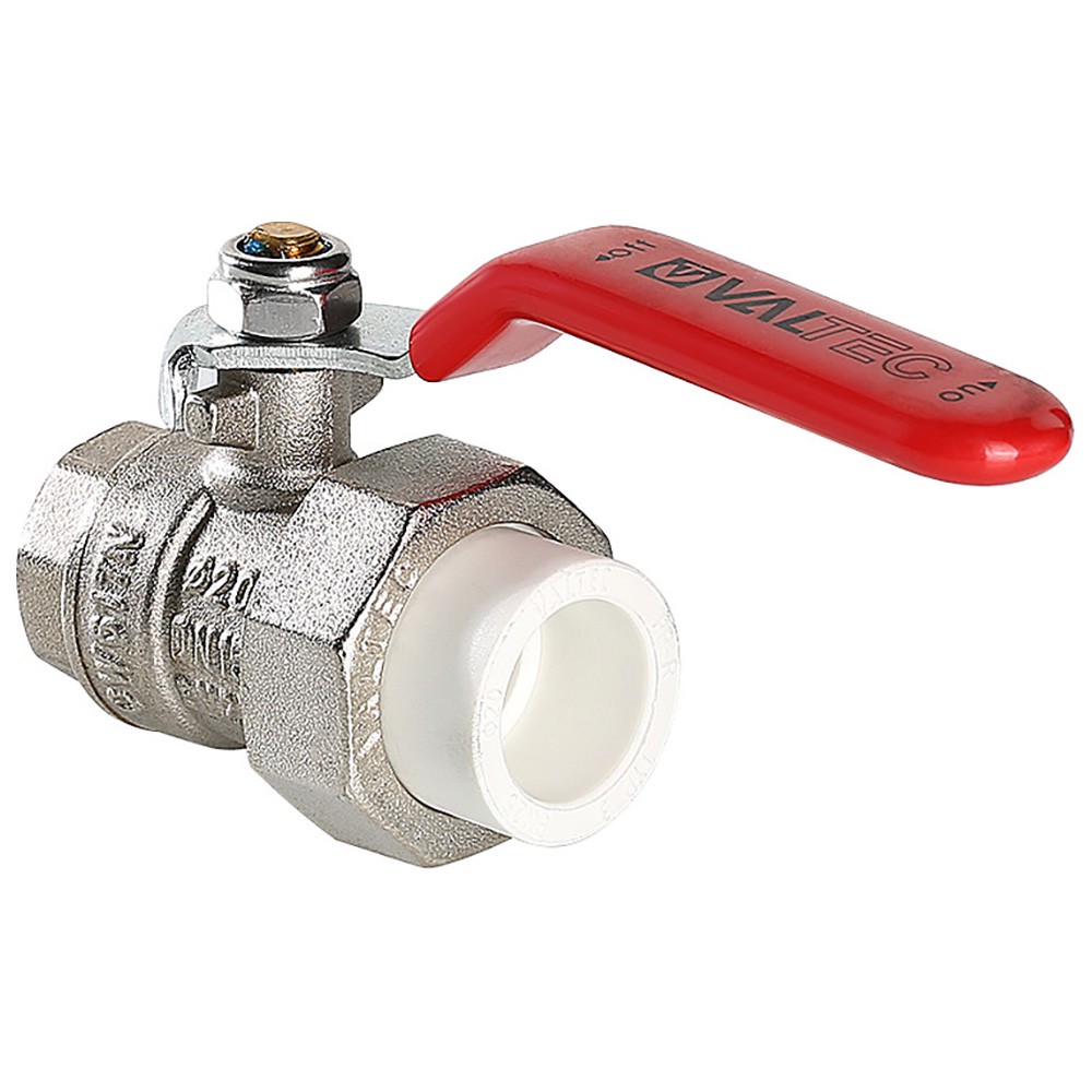 Кран шаровый для полипропиленовых труб VALTEC VTp.742.0 25 мм x 3/4 ВР рычаг VTp.742.0.05