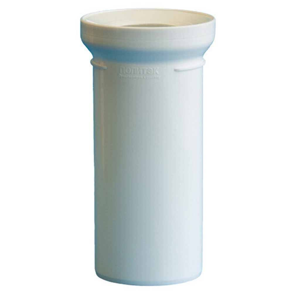 Присоединение к унитазу Политэк 110 мм прямое белое 1654190