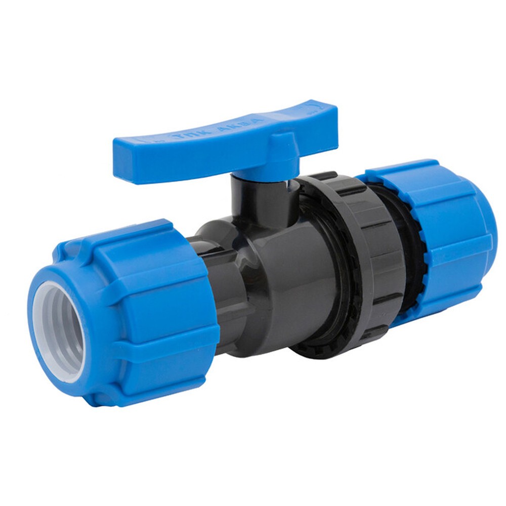 Кран шаровой ПНД компрессионный ТПК-АКВА 20х20 мм 1670079